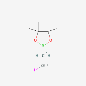 molecular formula C7H14BIO2Zn B14281913 Zinc, iodo[(4,4,5,5-tetramethyl-1,3,2-dioxaborolan-2-yl)methyl]- CAS No. 129422-12-4