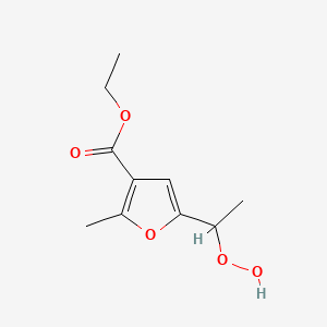 3-Furancarboxylic acid, 5-(1-hydroperoxyethyl)-2-methyl-, ethyl ester