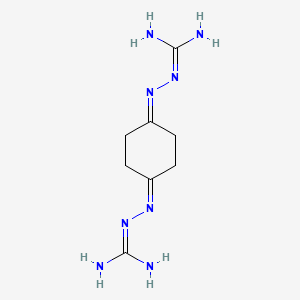 molecular formula C8H16N8 B14282017 Hydrazinecarboximidamide, 2,2'-(1,4-cyclohexanediylidene)bis- CAS No. 119749-59-6