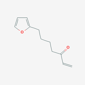 molecular formula C11H14O2 B14282036 7-(Furan-2-yl)hept-1-en-3-one CAS No. 122132-16-5