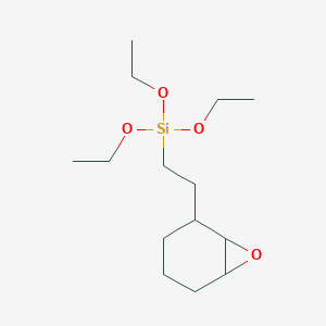 molecular formula C14H28O4Si B14282050 Triethoxy[2-(7-oxabicyclo[4.1.0]heptan-2-yl)ethyl]silane CAS No. 153354-66-6