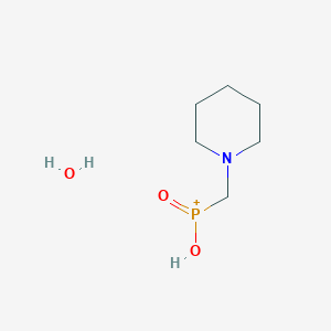 hydroxy-oxo-(piperidin-1-ylmethyl)phosphanium;hydrate