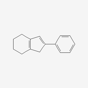 molecular formula C15H16 B14282100 2-Phenyl-4,5,6,7-tetrahydro-1H-indene CAS No. 156722-77-9