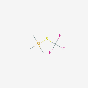 molecular formula C4H9F3SSi B14282103 Silane, trimethyl[(trifluoromethyl)thio]- CAS No. 138128-74-2