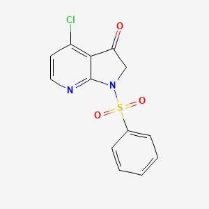 3H-Pyrrolo[2,3-b]pyridin-3-one, 4-chloro-1,2-dihydro-1-(phenylsulfonyl)-