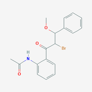 N-[2-(2-Bromo-3-methoxy-3-phenylpropanoyl)phenyl]acetamide