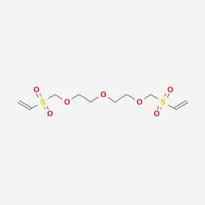 molecular formula C10H18O7S2 B14282138 3,3,13,13-Tetraoxo-5,8,11-trioxa-3lambda~6~,13lambda~6~-dithiapentadeca-1,14-diene CAS No. 133095-04-2