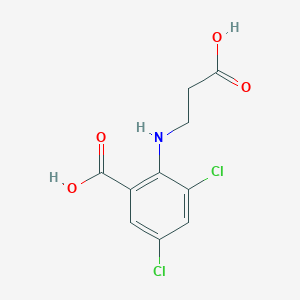 molecular formula C10H9Cl2NO4 B14282152 Benzoic acid, 2-[(2-carboxyethyl)amino]-3,5-dichloro- CAS No. 134892-36-7