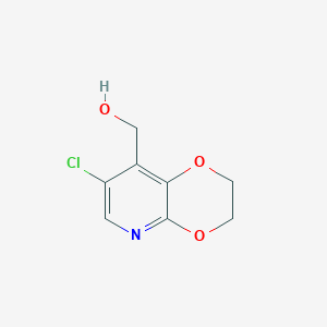 B1428220 (7-Chloro-2,3-dihydro-[1,4]dioxino[2,3-b]pyridin-8-yl)methanol CAS No. 1346447-14-0