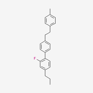 molecular formula C24H25F B14282201 2-Fluoro-4'-[2-(4-methylphenyl)ethyl]-4-propyl-1,1'-biphenyl CAS No. 140212-74-4