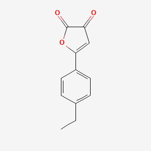 molecular formula C12H10O3 B14282215 5-(4-Ethylphenyl)furan-2,3-dione CAS No. 132680-91-2