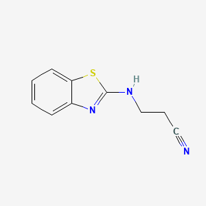 molecular formula C10H9N3S B14282236 Propanenitrile, 3-(2-benzothiazolylamino)- CAS No. 139933-21-4