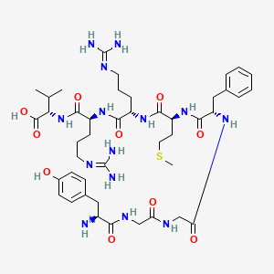 molecular formula C44H68N14O10S B1428226 L-酪氨酰甘氨酰甘氨酰-L-苯丙氨酰-L-蛋氨酰-N~5~-(二氨基亚甲基)-L-鸟氨酰-N~5~-(二氨基亚甲基)-L-鸟氨酰-L-缬氨酸 CAS No. 88866-92-6