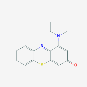 molecular formula C16H16N2OS B14282269 1-(Diethylamino)-3H-phenothiazin-3-one CAS No. 138089-24-4