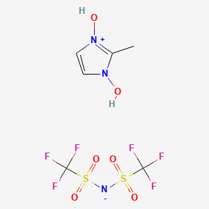 molecular formula C6H7F6N3O6S2 B1428227 1,3-二羟基-2-甲基咪唑鎓双(三氟甲磺酰)酰亚胺 CAS No. 1215211-93-0