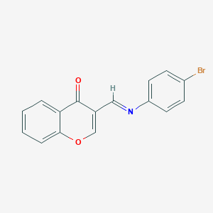 molecular formula C16H10BrNO2 B14282273 4H-1-Benzopyran-4-one, 3-[[(4-bromophenyl)imino]methyl]- CAS No. 138991-00-1