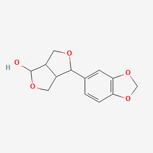 1H,3H-Furo[3,4-c]furan-1-ol, 4-(1,3-benzodioxol-5-yl)tetrahydro-