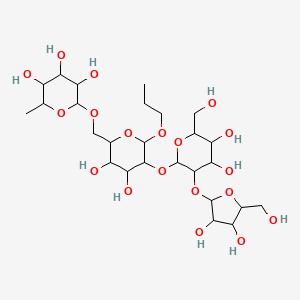 molecular formula C26H46O19 B14282293 Propyl alpha-ristotetraoside CAS No. 126990-49-6