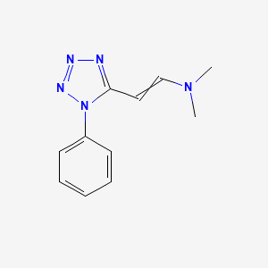 molecular formula C11H13N5 B14282326 Ethenamine, N,N-dimethyl-2-(1-phenyl-1H-tetrazol-5-yl)- CAS No. 125037-77-6