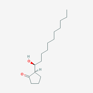 molecular formula C16H30O2 B14282333 Cyclopentanone, 2-[(1S)-1-hydroxyundecyl]-, (2R)- CAS No. 158110-20-4