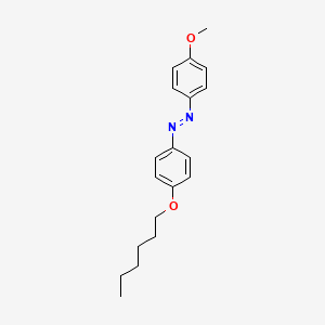 molecular formula C19H24N2O2 B14282359 (E)-1-[4-(Hexyloxy)phenyl]-2-(4-methoxyphenyl)diazene CAS No. 132545-64-3