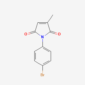 molecular formula C11H8BrNO2 B14282366 1H-Pyrrole-2,5-dione, 1-(4-bromophenyl)-3-methyl- CAS No. 134939-24-5