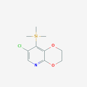 B1428241 7-Chloro-8-(trimethylsilyl)-2,3-dihydro-[1,4]dioxino[2,3-b]pyridine CAS No. 1305324-58-6