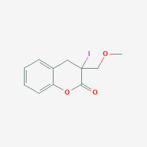 2H-1-Benzopyran-2-one, 3,4-dihydro-3-iodo-3-(methoxymethyl)-