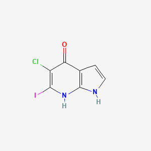 molecular formula C7H4ClIN2O B1428243 5-chloro-6-iodo-1H-pyrrolo[2,3-b]pyridin-4-ol CAS No. 1305324-65-5