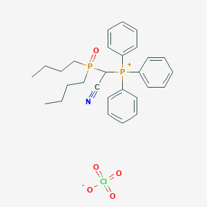 molecular formula C28H34ClNO5P2 B14282431 [Cyano(dibutylphosphoryl)methyl](triphenyl)phosphanium perchlorate CAS No. 122244-16-0