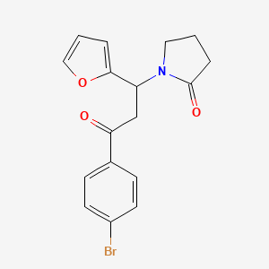 1-[3-(4-Bromophenyl)-1-(furan-2-yl)-3-oxopropyl]pyrrolidin-2-one