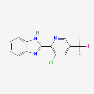 molecular formula C13H7ClF3N3 B1428244 2-[3-氯-5-(三氟甲基)吡啶-2-基]-1H-1,3-苯并二唑 CAS No. 1393845-65-2