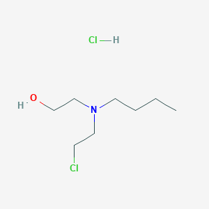 molecular formula C8H19Cl2NO B14282441 2-[Butyl(2-chloroethyl)amino]ethanol;hydrochloride CAS No. 137834-77-6