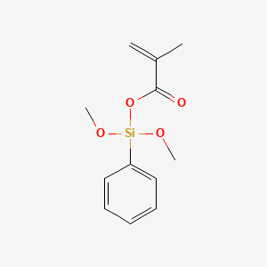 molecular formula C12H16O4Si B14282460 Dimethoxy(phenyl)silyl 2-methylprop-2-enoate CAS No. 150380-24-8