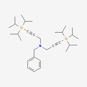 molecular formula C31H53NSi2 B14282477 N-Benzyl-3-[tri(propan-2-yl)silyl]-N-{3-[tri(propan-2-yl)silyl]prop-2-yn-1-yl}prop-2-yn-1-amine CAS No. 138835-26-4