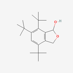 molecular formula C20H32O2 B14282505 4,6,7-Tri-tert-butyl-1,3-dihydro-2-benzofuran-1-ol CAS No. 121724-82-1