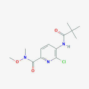 molecular formula C13H18ClN3O3 B1428252 6-氯-N-甲氧基-N-甲基-5-叔丁酰胺基吡啶酰胺 CAS No. 1346447-20-8