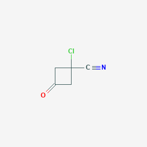 molecular formula C5H4ClNO B14282541 1-Chloro-3-oxocyclobutane-1-carbonitrile CAS No. 138450-48-3