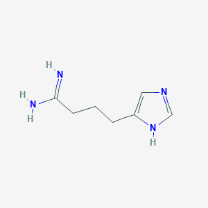 molecular formula C7H12N4 B14282646 1H-Imidazole-4-butanimidamide CAS No. 135262-80-5