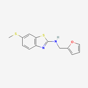 molecular formula C13H12N2OS2 B1428267 N-(2-furylmethyl)-6-(methylthio)-1,3-benzothiazol-2-amine CAS No. 1350989-16-0