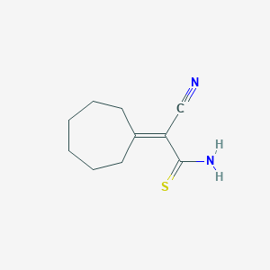 Cyano(cycloheptylidene)ethanethioamide