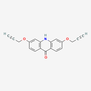 molecular formula C19H13NO3 B14282695 3,6-Bis[(prop-2-yn-1-yl)oxy]acridin-9(10H)-one CAS No. 122105-96-8