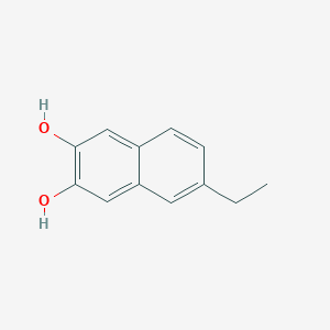 molecular formula C12H12O2 B14282702 6-Ethylnaphthalene-2,3-diol CAS No. 136944-43-9