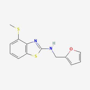 molecular formula C13H12N2OS2 B1428273 N-(2-furylmethyl)-4-(methylthio)-1,3-benzothiazol-2-amine CAS No. 1350989-12-6