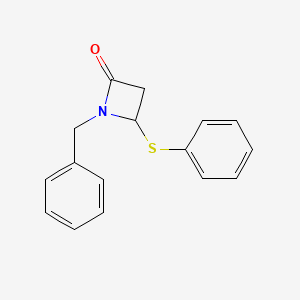 molecular formula C16H15NOS B14282738 1-Benzyl-4-(phenylsulfanyl)azetidin-2-one CAS No. 138428-96-3