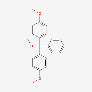 molecular formula C22H22O3 B14282745 1,1'-[Methoxy(phenyl)methylene]bis(4-methoxybenzene) CAS No. 125016-87-7