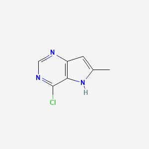 molecular formula C7H6ClN3 B1428275 4-chloro-6-methyl-5H-pyrrolo[3,2-d]pyrimidine CAS No. 91862-35-0