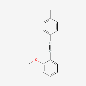 molecular formula C16H14O B14282752 1-Methoxy-2-[(4-methylphenyl)ethynyl]benzene CAS No. 122134-95-6