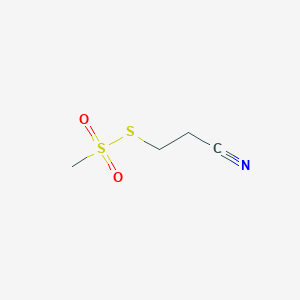 molecular formula C4H7NO2S2 B1428276 S-(2-氰乙基)甲磺酸甲酯 CAS No. 7651-64-1