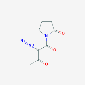 molecular formula C8H9N3O3 B14282766 3-Diazonio-4-oxo-4-(2-oxopyrrolidin-1-yl)but-2-en-2-olate CAS No. 126685-93-6